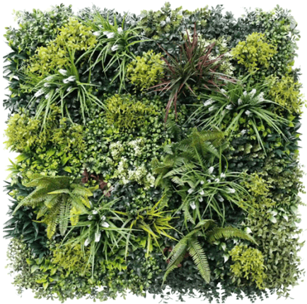 Artificial Lush Spring Recycled Vertical Garden Panel 1m x 1m UV Stabilised