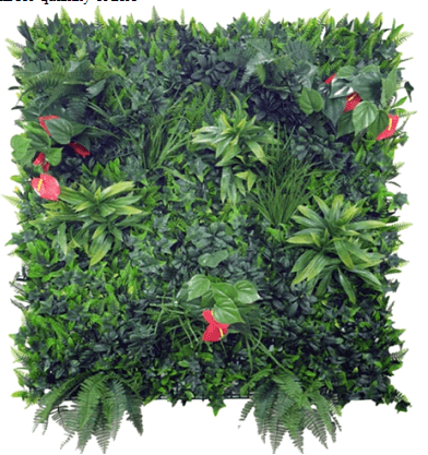 Artificial Mixed Jungle Vertical Garden 1m x 1m Plant Wall Screening Panel UV Protected
