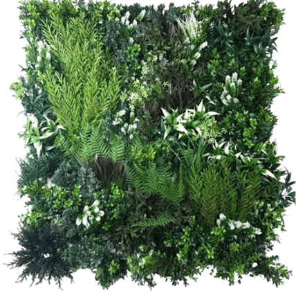 Artificial White Lavender 90cm x 90cm Vertical Garden UV Stabilised